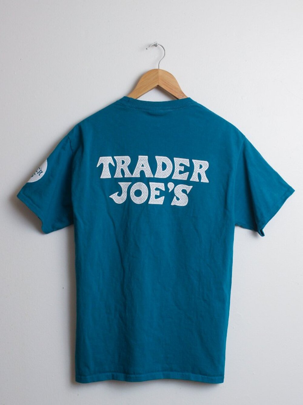Trader Joe's Shirt Mens Medium Teal Employee Tee